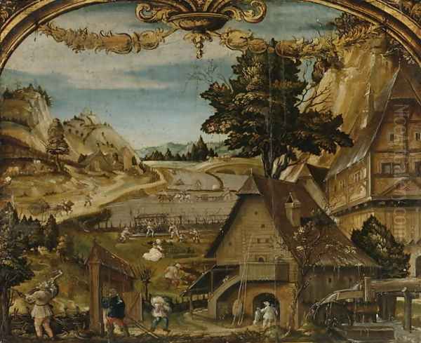 The Month of March, c.1525-26 Oil Painting by Hans Wertinger