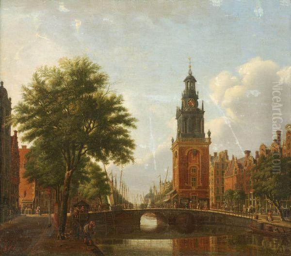 The Jan Roodenpoortstoren, Amsterdam Oil Painting by Paulus Constantin La Fargue