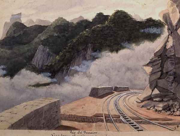 View From the Coronado Railway, Rio de Janeiro Oil Painting by James William Wells