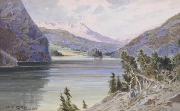 Scene Of Konigssee Oil Painting by Fritz Lach