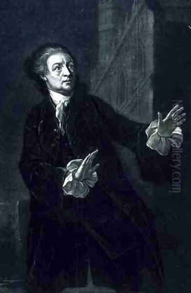 David Garrick (1717-79) as Hamlet Oil Painting by Benjamin Wilson