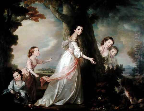 The Five Sisters Oil Painting by Benjamin Wilson