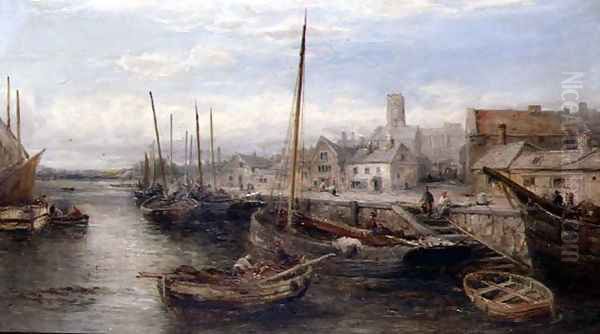 Peel, Isle of Man, 1887-88 Oil Painting by William Edward Webb