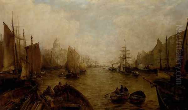 Shipping on the Thames Oil Painting by William Edward Webb