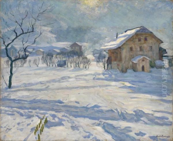 Megeve Oil Painting by Arnold Borisovic Lakowskij