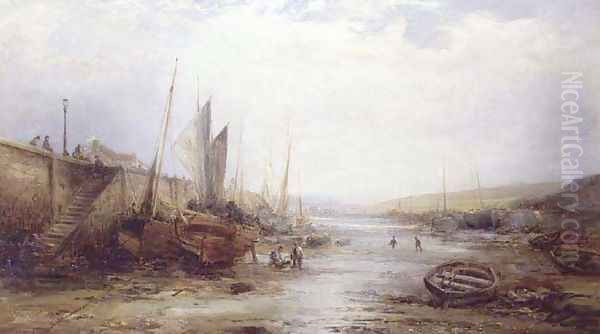 Peel Harbour, c.1890 Oil Painting by William Edward Webb