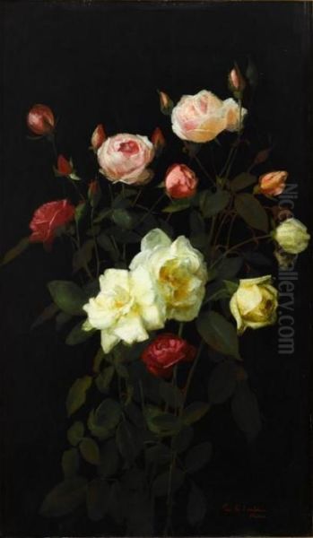 Roses Oil Painting by George Cochran Lambdin