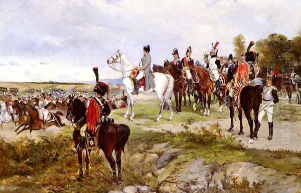 Napoleon Watching The Battle Of Friedland, 1807 Oil Painting by James Alexander Walker