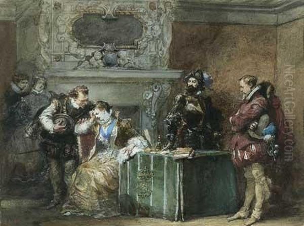 L'abdication De Marie Stuart Oil Painting by Eugene Louis Lami