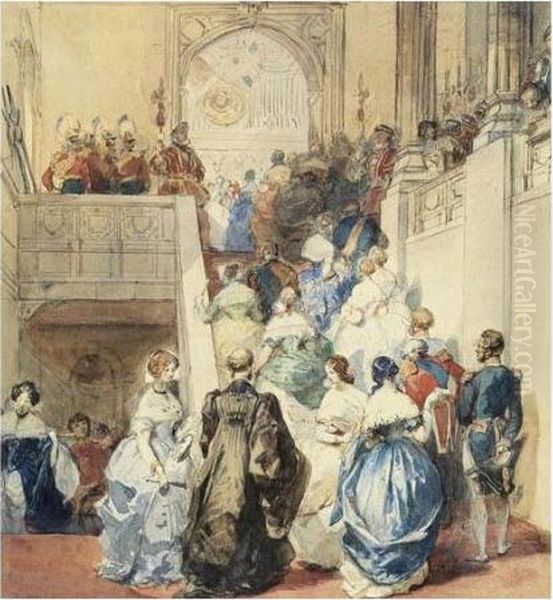 Fete Au Palais De Buckingam Oil Painting by Eugene Louis Lami