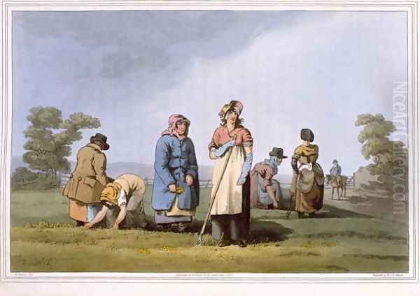 Lowkers, engraved by Robert Havell the Elder, published 1814 by Robinson and Son, Leeds Oil Painting by George Walker