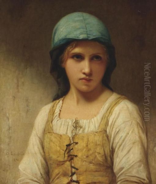 La Jeune Paysanne Oil Painting by Charles Zacharie Landelle