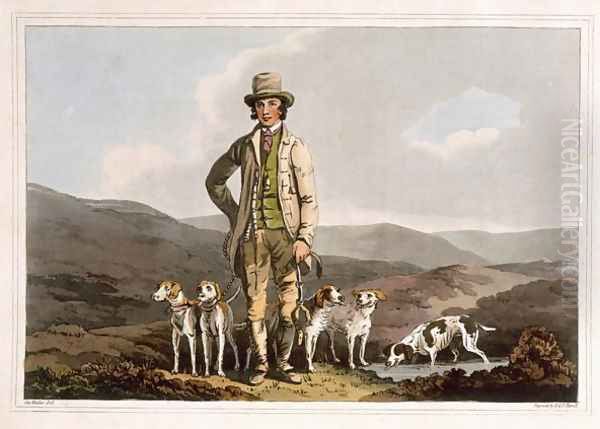 The Dog Breaker, engraved by Robert Havell the Elder, published 1814 by Robinson and Son, Leeds Oil Painting by George Walker