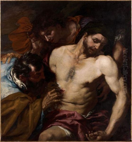 Le Bon Samaritain Oil Painting by Giovanni Battista Langetti