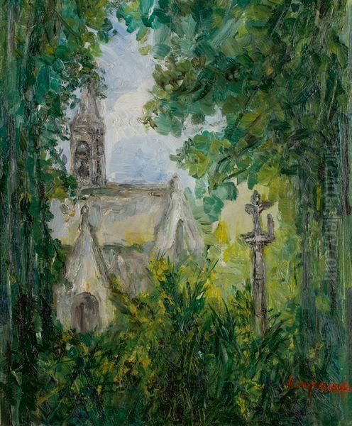 Chapelle En Bretagne Oil Painting by Pierre Laprade