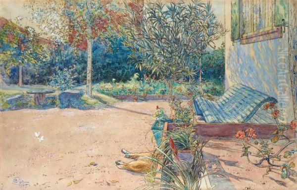 Min Gardsplan Oil Painting by Carl Larsson