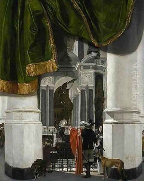 Interior of the Nieuwe Kerk in Delft with the Tomb of William the Silent Oil Painting by Emanuel de Witte