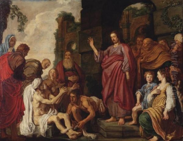 The Raising Of Lazarus Oil Painting by Pieter Lastman