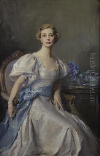 Portrait Of Cecile Rankin Oil Painting by Philip Alexius De Laszlo