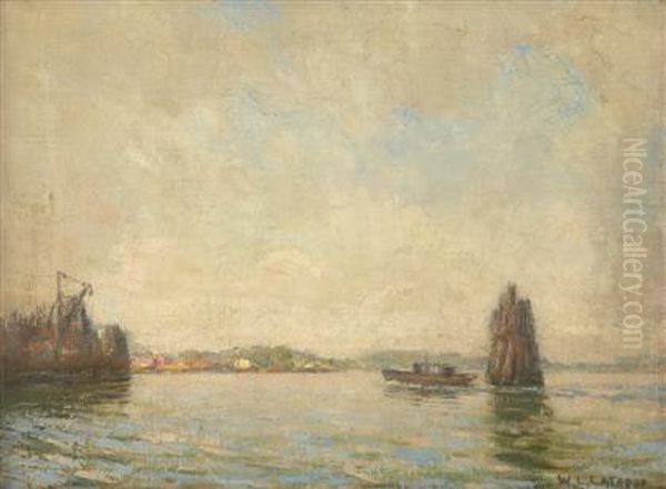 Oyster Bay Oil Painting by William Langson Lathrop