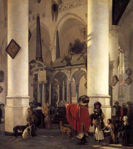 View of the Tomb of William the Silent in the New Church in Delft Oil Painting by Emanuel de Witte