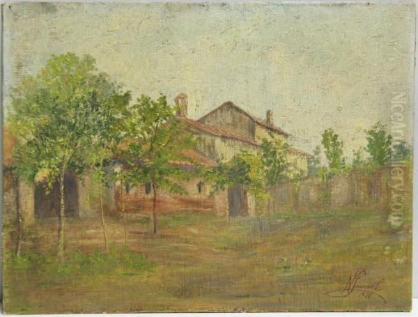 Scorcio Di Villa Oil Painting by Nicola Laurenti