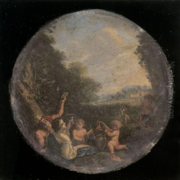 Bacchus Et Ariane by Cirlce Of Filippo Lauri