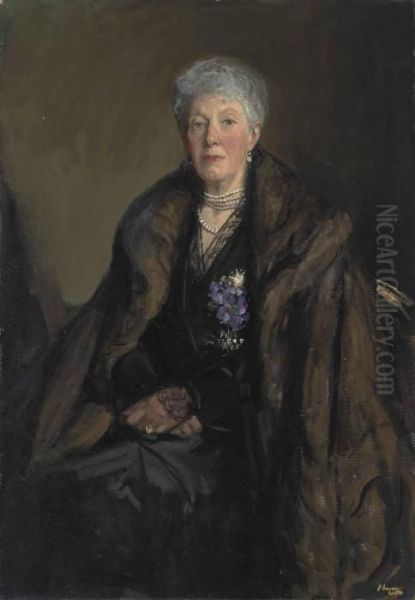 Portrait Of Lady Jackson Oil Painting by John Lavery