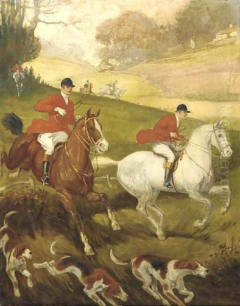 In full gallop Oil Painting by George William Whitaker