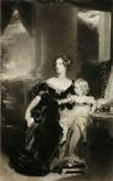 Nobildonna Con Bambina Oil Painting by Sir Thomas Lawrence