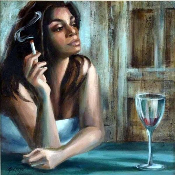 Lost In Thought Oil Painting by John Lawson