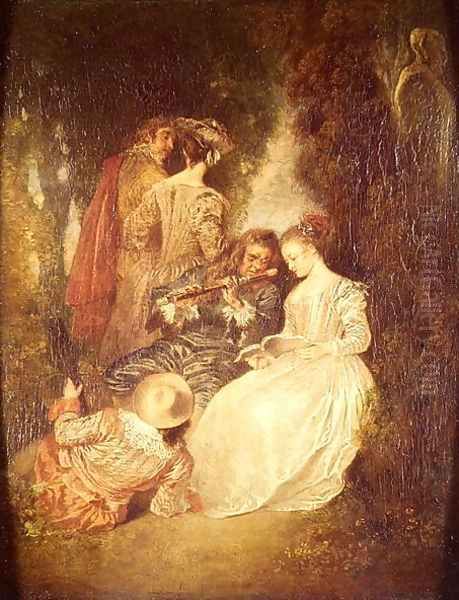 Perfect Harmony Oil Painting by Watteau, Jean Antoine