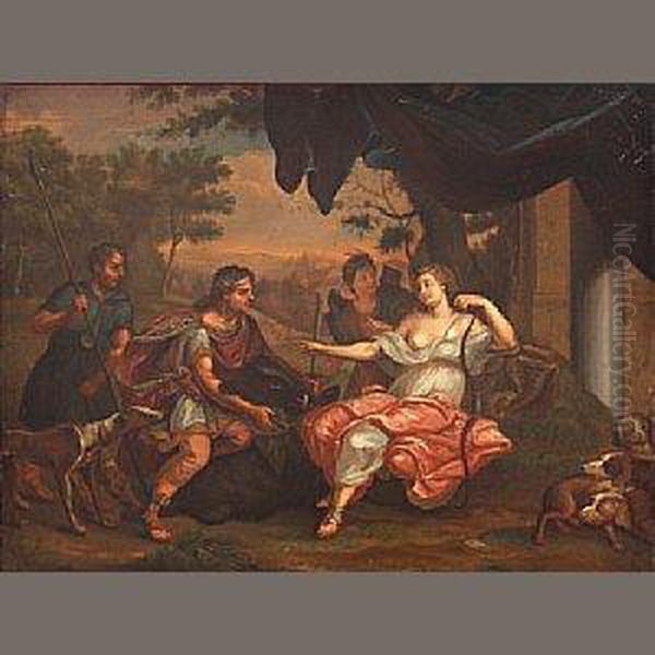 Atalanta And Meleager Oil Painting by Charles Lebrun