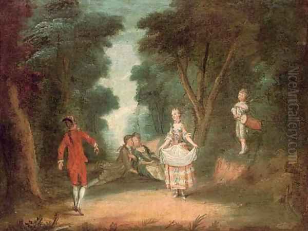 A fete champetre Oil Painting by Watteau, Jean Antoine