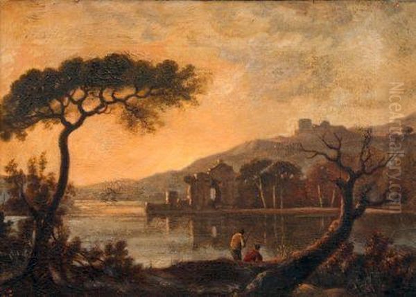 Italianate Landscape Oil Painting by Claude Lorrain (Gellee)