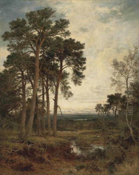 The Weald Of Surrey Oil Painting by Benjamin Williams Leader