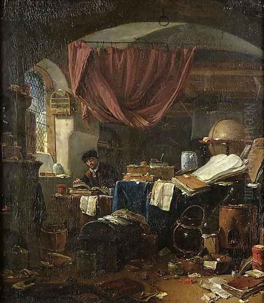 The Alchemists Laboratory Oil Painting by Thomas Wyck