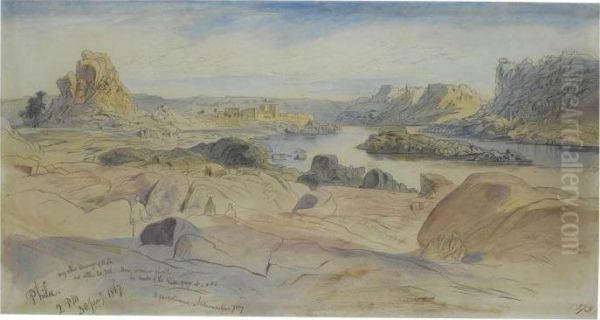 Philae, Egypt Oil Painting by Edward Lear