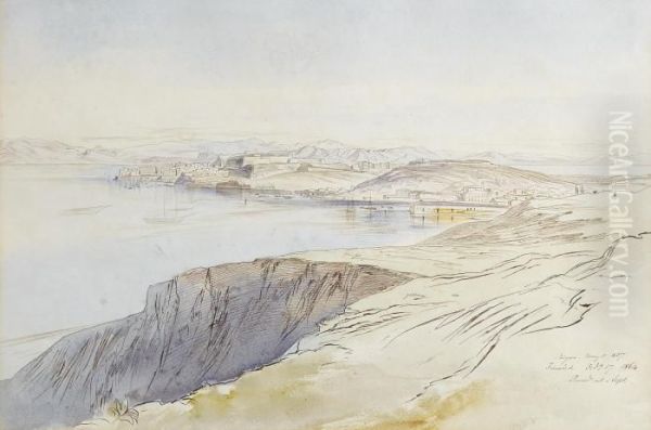 The Citadel, Corfu Oil Painting by Edward Lear