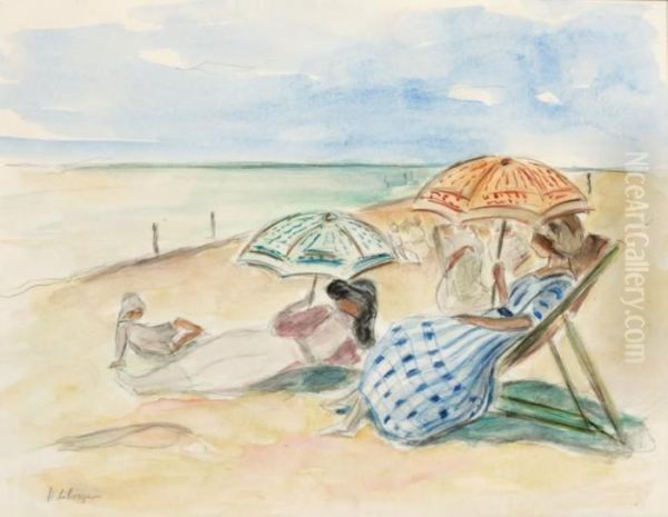 Sur La Plage Oil Painting by Henri Lebasque