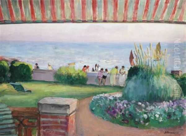 Prefailles, Sous La Banne Au Coucher Du Soleil Oil Painting by Henri Lebasque