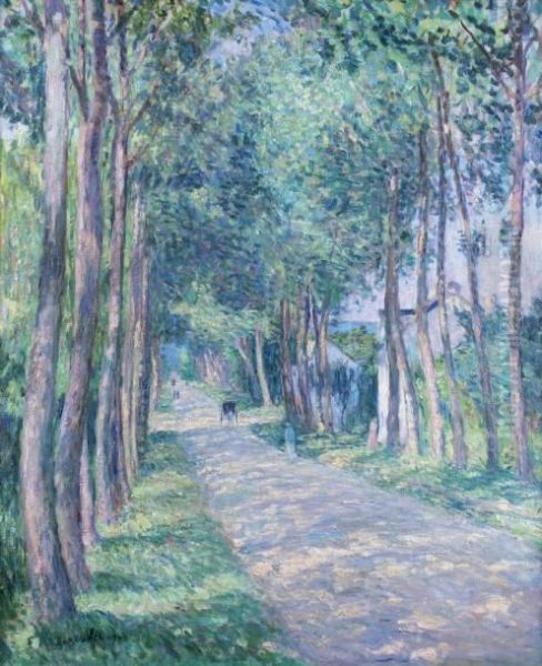 Attelage Sur Une Route Ensoleillee Oil Painting by Henri Lebasque