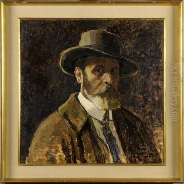 Autoportrait Oil Painting by Emile Lecomte