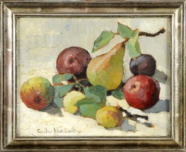 Nature Morte Aux Fruits Oil Painting by Emile Lecomte