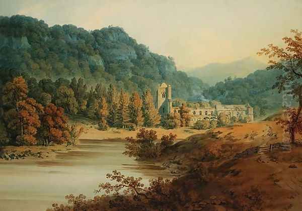 Dunkeld Cathedral Oil Painting by Hugh William Williams