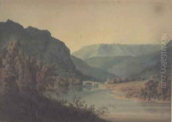 View of Braemar, North Highlands Oil Painting by Hugh William Williams