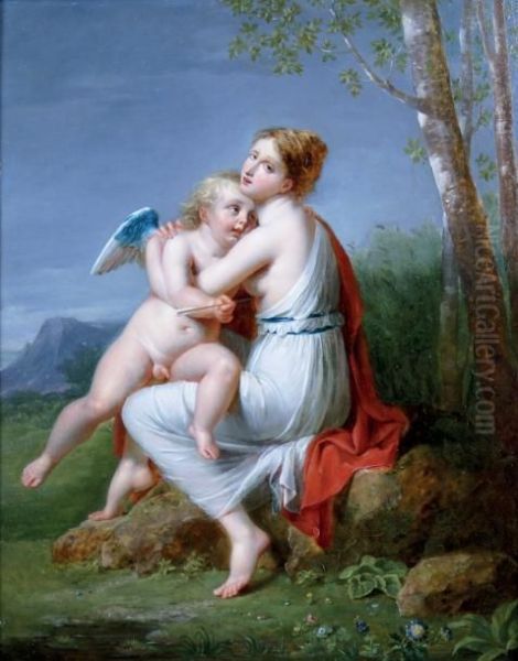 Psyche Et L'amour Oil Painting by Robert J. Fr. Faust Lefevre