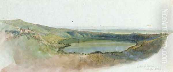 Lake of Nemi Oil Painting by Hugh William Williams