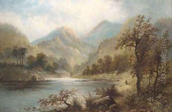 A Highland landscape Oil Painting by Hugh William Williams