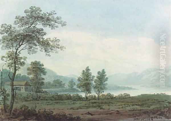 Between Lowwood and Ambleside, Cumbria Oil Painting by Hugh William Williams